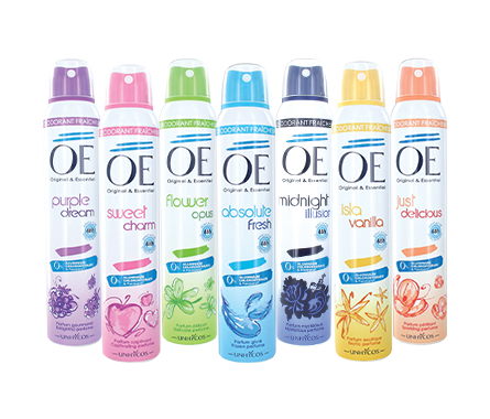 Sprays deodorants "PERFUMED FRESHNESS"
